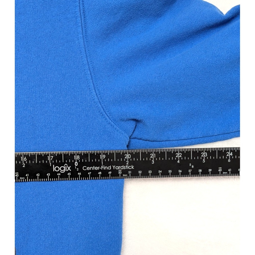 Official Nintendo Super Mario Blue Graphic Hoodie Mens Small Wario Luigi Sleeve - Picture 6 of 11